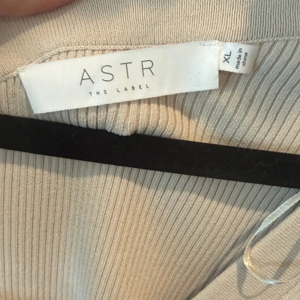 Astr Cream V-Neck Button-Up Sweater - Picture 2 of 3